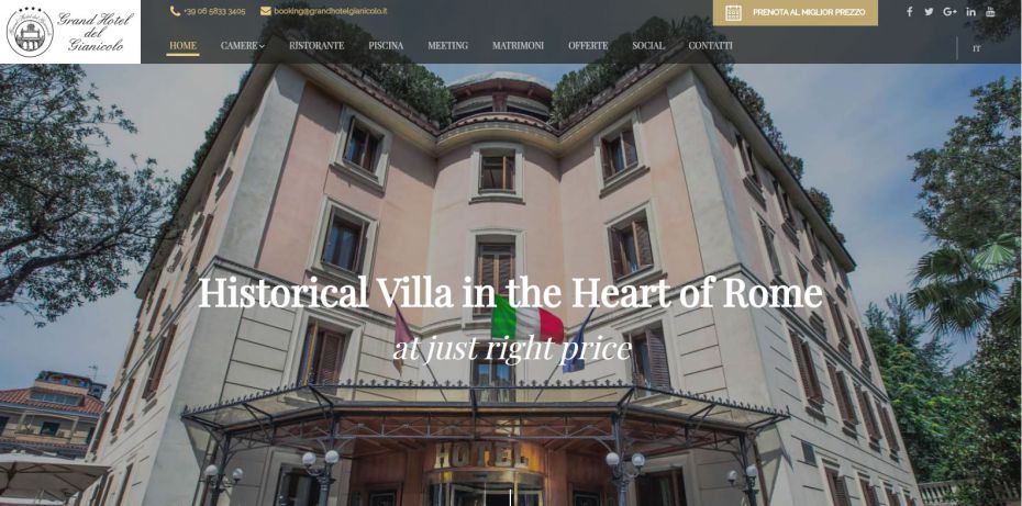Grand Hotel del Gianicolo: lusso al centro di Roma